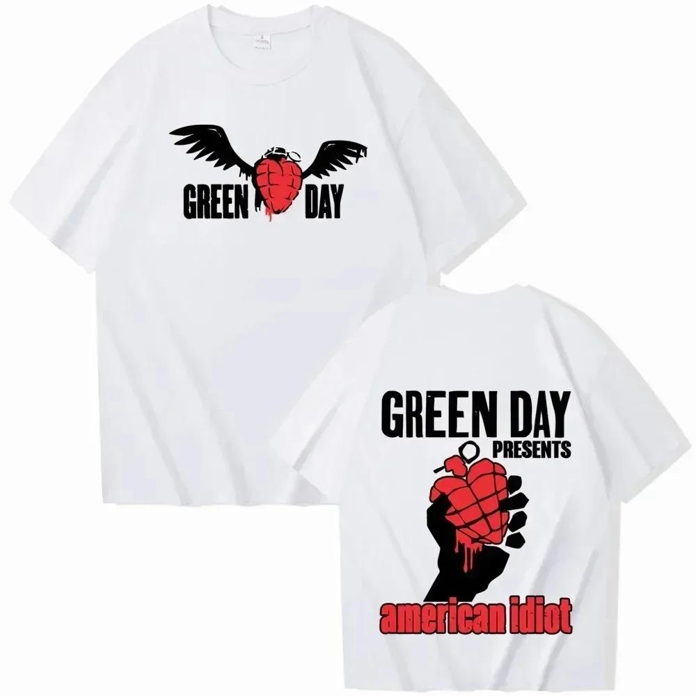 2025 Rock Band Green Day The Saviors Tour Графические Футболки Мода Хип-Хоп Футболка с коротким рукавом Унисекс Высокое качество Футболки