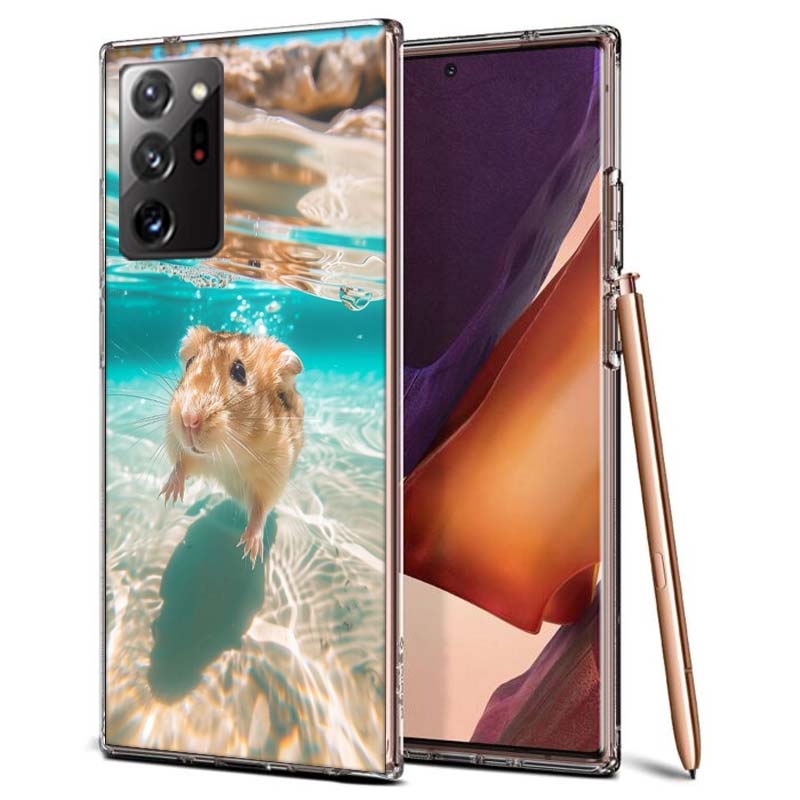 Чехол для телефона с хомяками в шляпах и ушами для Samsung A55 A35 A25 A15 A07 A05S A16 A17 A26 A36 A37 A56 A57 Galaxy Note 20 10 A50S