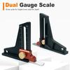 Dual Scales Woodworking Depth Measuring Ruler Router Table Height Gauge Tablesaw Measurement Tools
