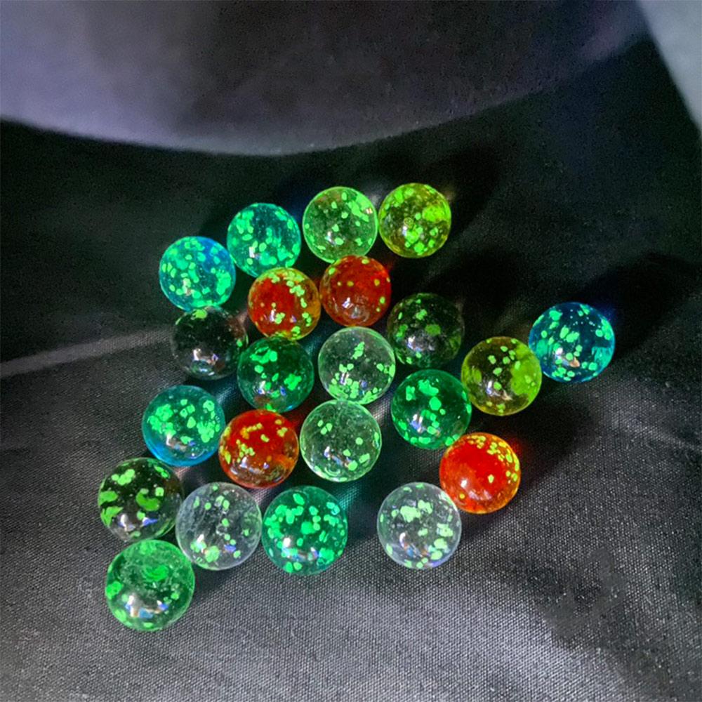 10pcs/pack Non-porous Fish Tank Glass Ball Glow in The Drak Transparent Crystal Beads  Parent-child