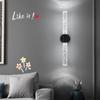 Modern Black Wall Lamp LED Wall Sconce Acrylic Wall Lights for Indoor Lighting Bedroom Living Room