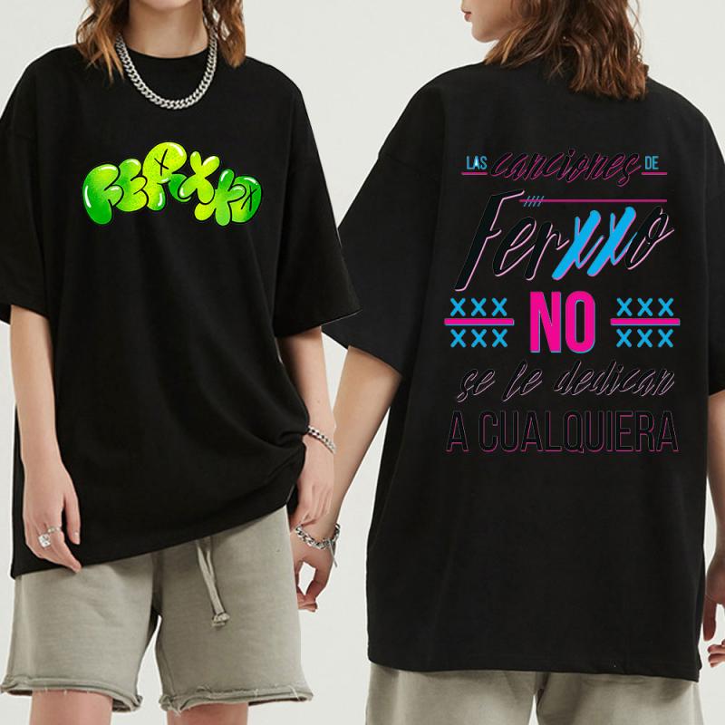 Футболки Ferxxoo, футболка с принтом рэпера, мужские летние футболки с короткими рукавами, футболки в стиле Харадзюку из 100% хлопка, одежда Y2K, уличная одежда