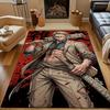 Stylish Warrior with Sword Patterned carpet, non slip mat suitable for living room and bedroom sofas