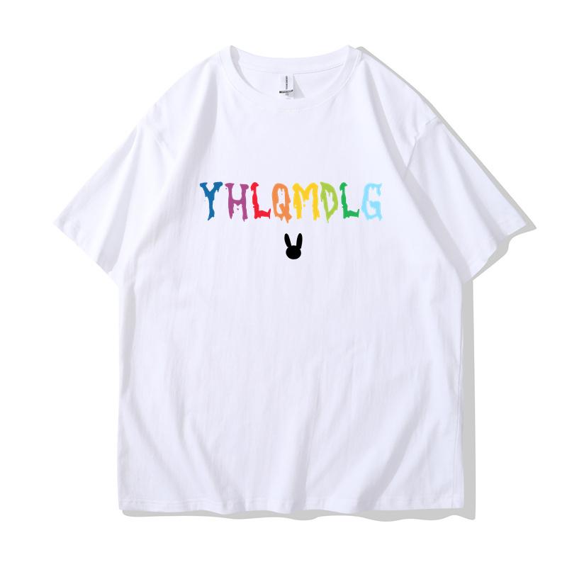 Рэпер Bad Bunny Basis Classic Мужская Женская Футболка Крутые Футболки Harajuku Уличная Летняя Женская Футболка 90-х Топ Футболка Одежда