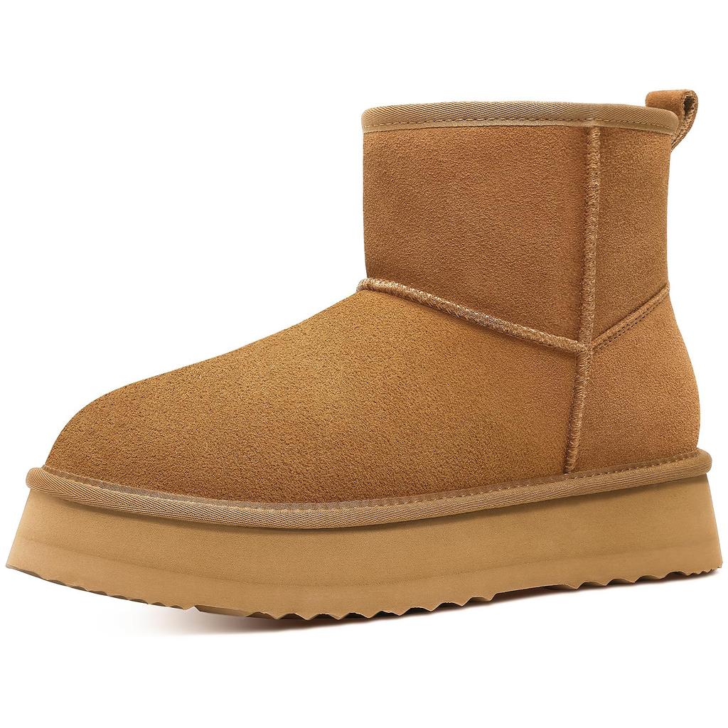 Модные Smile PoP Новые Женские Пушистые Ботинки Для Женщин Зимние Замшевые Классические Мини Снежные Ботинки Повседневные Пушистые Шерстяные Меховые Ботинки Домашняя Женская Обувь