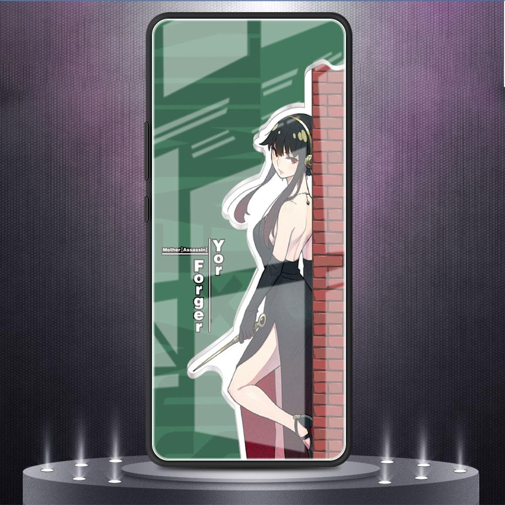 Glass Case For Xiaomi Redmi 11 10 8 Pro 9S K40 9C 9 9A Mi Poco X3 NFC X4 GT 11 Lite 11T 9T Phone Fundas Anime Spy Family Forger