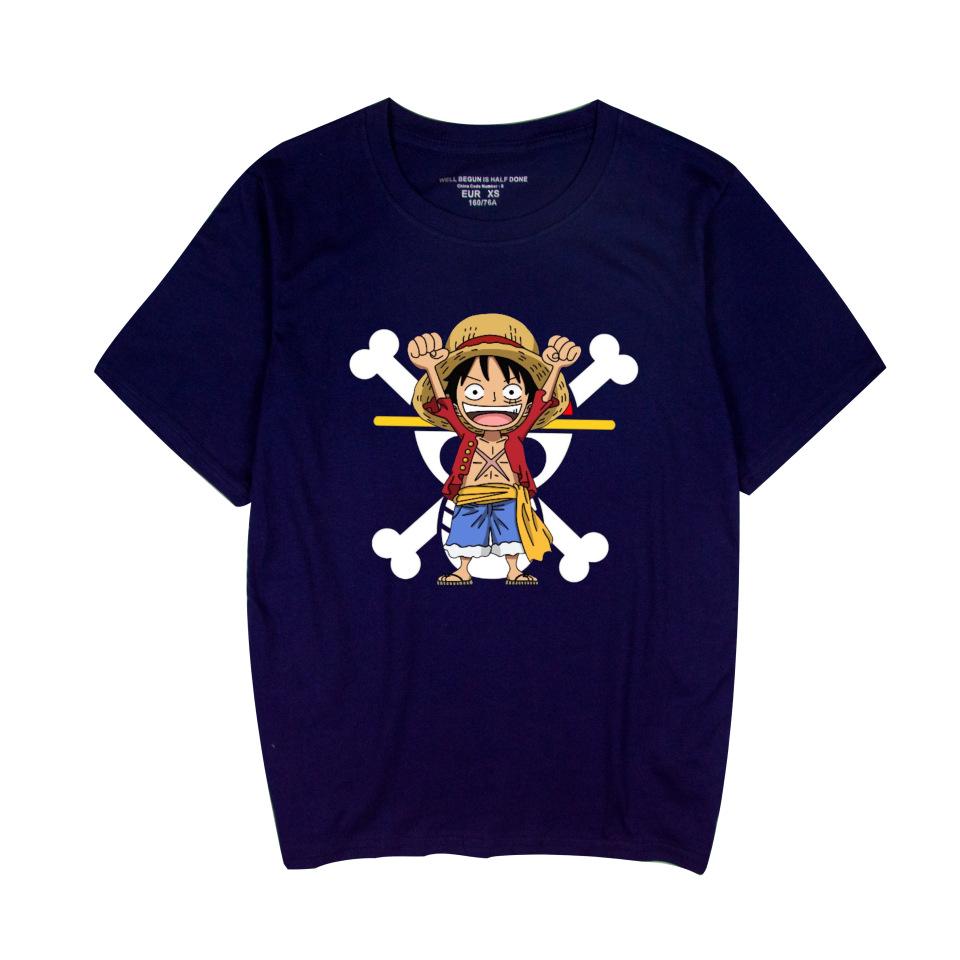 ONE PIECE Мультяшная Футболка Хип-Хоп Мужская Женская Аниме Принт Топ Футболки Харадзюку Футболки Модная Летняя Футболка
