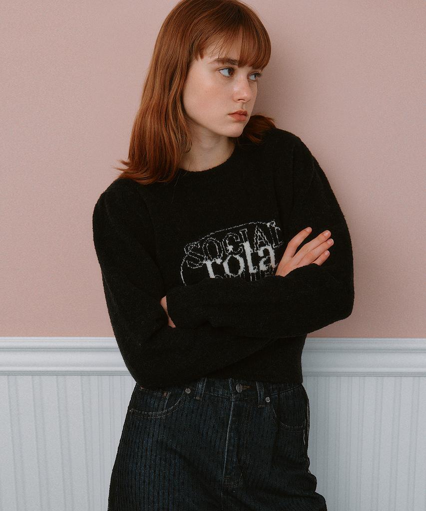 ROLAROLA Rola Jacquard Knit Pullover Black