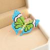 New Arrival Rhinestone Omber Color Blue Butterfly Brooches For Women Insect Pin Winter Design Fashion Jewelry
