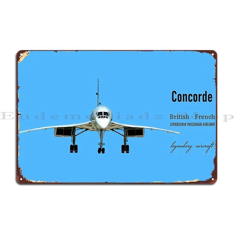 Concorde Metal Sign Garage Design Home Designer Plaques Tin Sign Poster