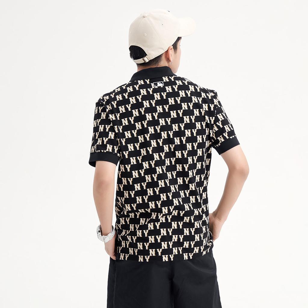 MLB Polo Shirts Unisex Black Moderate 3LPQM0133-50BKS