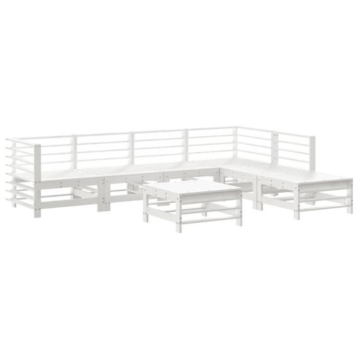 VidaXL Salon de Jardin avec Coussins 7 pcs, Canapés avec Dossier et Accoudoir, Ensemble de Meubles avec Table Basse Patio 3185977