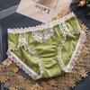Vintage Women Lace Panties Sexy Summer Thin Cotton Antibacterial Cotton  Breathable Low Waist Underpants Korean Girls Loli Briefs