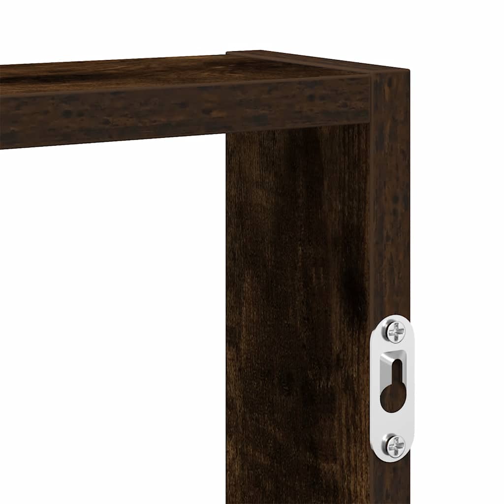 Wall Shelf Smoked Oak 43 x 9 x 60 cm Wood Based Material
