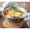Yoshikawa 18cm Stainless Steel Two-Handled Pot, Gas and Induction Compatible, Ideal for Bowls and Ramen, Made in Japan, Deep, with Graduations, Serves