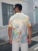 Men'S Short-Sleeve Polo Shirt Featuring a Flat Digital Print Design - a Textured-Free Artwork of Colorful Butterflies in Flight. This Stylish And