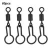 60 шт. вертлюжков для карповой рыбалки 2,8 см/1,1 дюйма для соединения мешка из ПВА-сетки, рыболовная фурнитура, концевая оснастка