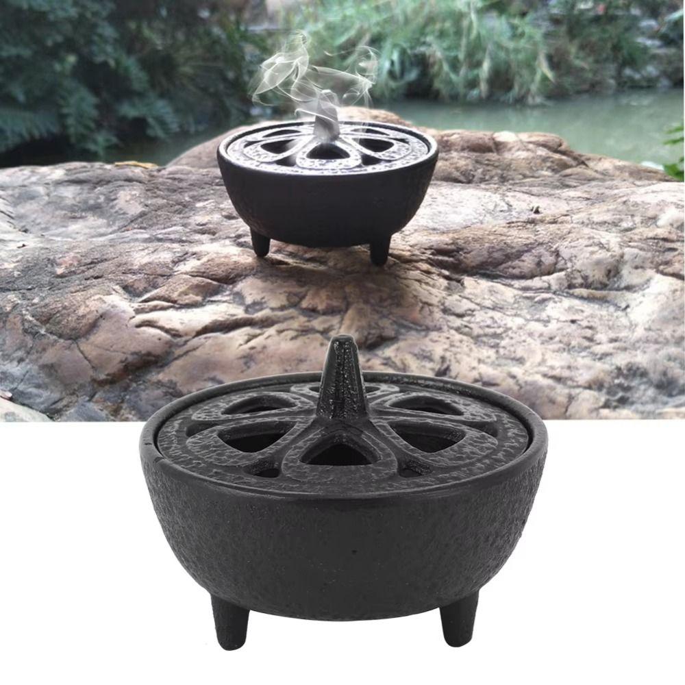 Heat Resistance Cast Iron Incense Burner Tripod Creative Cast Iron Incense Censer Tea Table