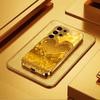 Очень большой золотой сердце Стекло Чехол для телефона для Samsung Galaxy S26 S25 S24 S23 S22 FE Ultra Plus Встроенное стекло Золотой Изысканный