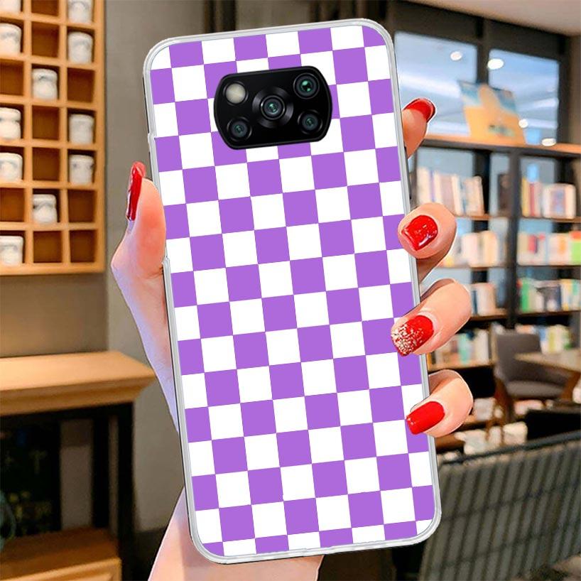Retro Classic Chess Board Grid Cover Phone Case For Xiaomi Poco F7 Ultra X7 X6 X5 Pro M7 Redmi 15C 15 13C 13 12C 12 10C 10 9A 9C