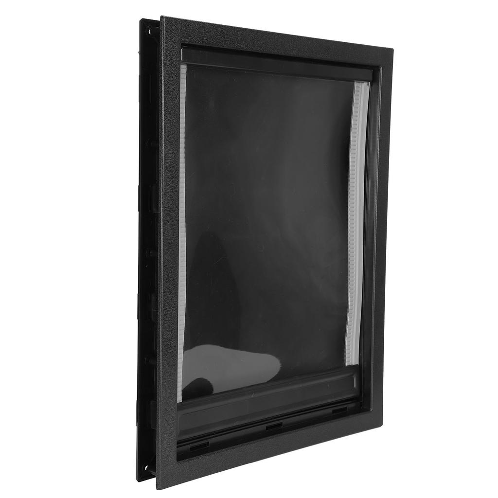 Пластиковый питомец большой средний размер собака съемная установка дверь питания встроенный магнит(черный )