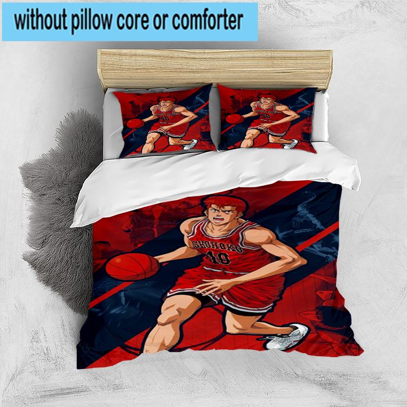 3PCS Slam Basketball Heroes 3pcs Bedding,Including 3PCS Duvet Cover And 2pcs Pillowcases Perfect for Christmas,Ideal for Bedroom, Dormitory