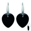 [G6334] - Серьги серебряные "Руфь" серебро чёрные - 35х18 мм