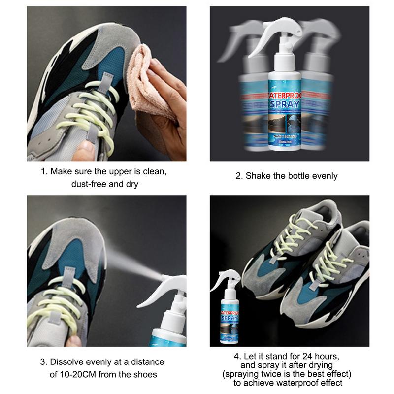 100/120ml Shoes Protector Spray Waterproof Spray For Shoes Long Lasting Nano Spray Rainproof Shoe Protector Spray for Sneakers