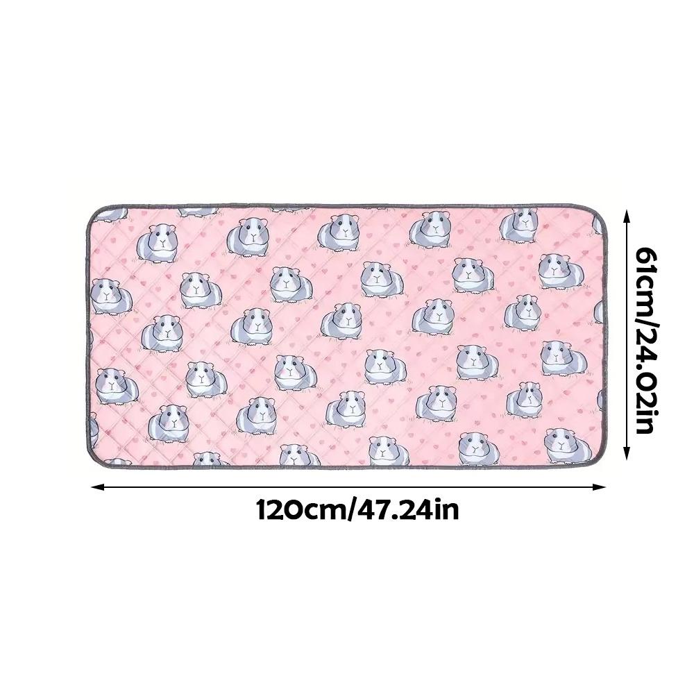 Washable Guinea Pig Cage Mat Reusable Non-Slip Mat Hamster Pee Pad for Guinea Pigs Small Animals