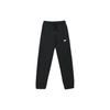 Kids Knitted Sports Pants Solid Color Mid Waist Logo Knitted Fleece Overalls Kids Bottoms Black Gray AQ5776-032