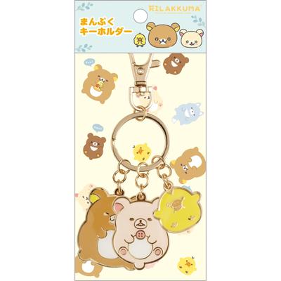 Брелок San-X Rilakkuma «Все Манпуку Макумаку» Манпуку Рилаккума, Корилаккума и Киироитори, размер AB23901: В12 x Ш8 x Г0,8 см