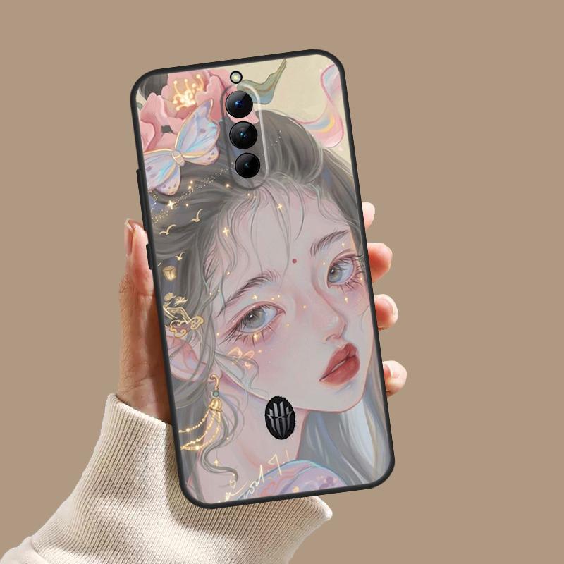 Милый и красивый чехол-раскраска для девочек для ZTE Nubia Red Magic 10 10S 9S 8S 8 9 11 Pro Plus 6 7 6S 7S Pro 5G 6R 10 Air