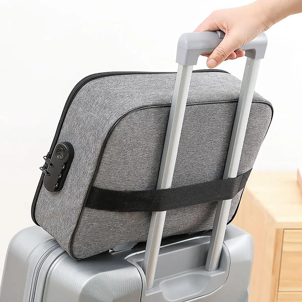 1pc -  Secure Document Bag - 3-Layer File Storage Case with Combination Lock,Durable, Perfect for Business and Daily Use