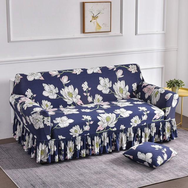 Чехол для дивана с геометрическим рисунком, эластичный спандекс, юбка для дивана, чехлы для гостиной, кресло, чехол для дивана, защита для мебели