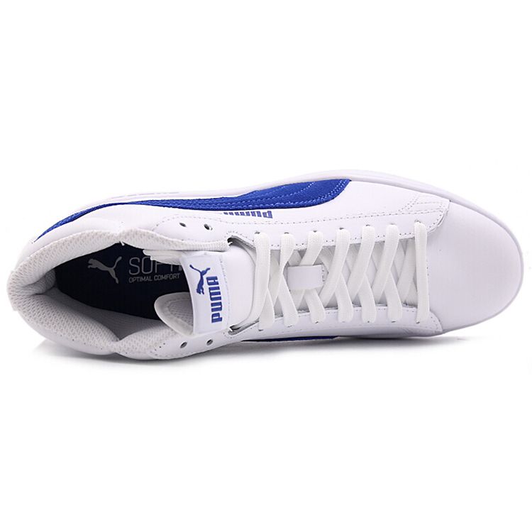 Puma Smash Synthetic Leather Mid-Top Sneakers Unisex Sneakers White Blue 366924-01