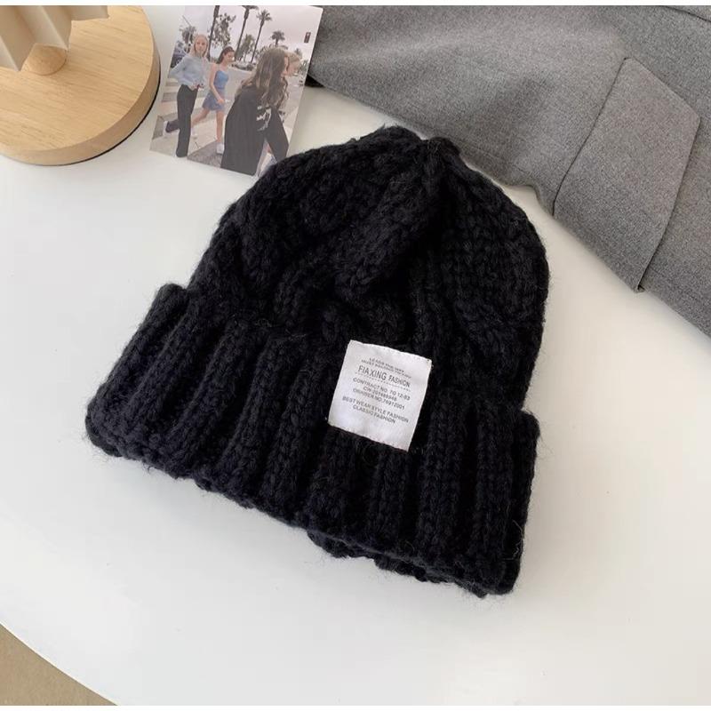 Ears Bear Thermal Hat Children Autumn and Winter Fleece Thickened Knitted Hat Cute Fashion Ear Protection Hat Women's Winter