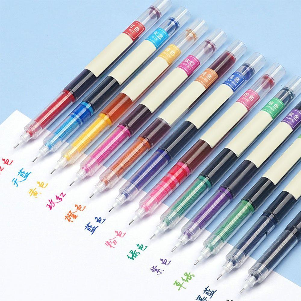Press Type Neutral Pen Quick-drying Ballpoint Pen Simple Signature Pens  Stationery