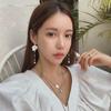 Серебряные игольчатые корейские серьги-лепестки из ракушки Тондэмун для женщин