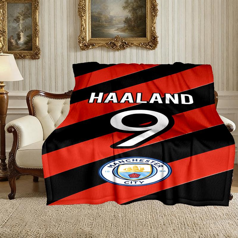 1pc Manchester United Manchester City Blanket, Super Cozy Printed Home Blanket, All-Season Warmth
