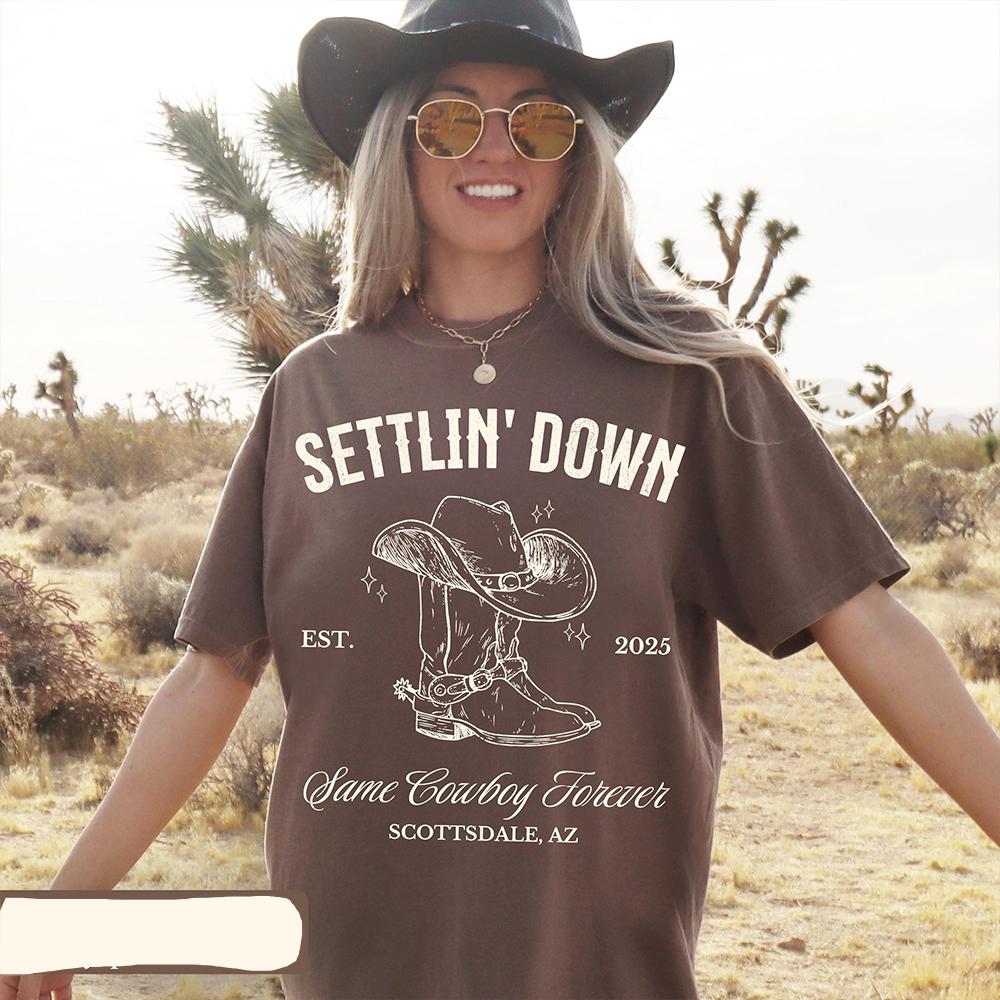 Custom Last Rodeo Bachelorette Shirts Same Cowboy Forever Unisex Tee Funny Comfort Shirts Cotton Y2K Top Daily Trendy Streetwear