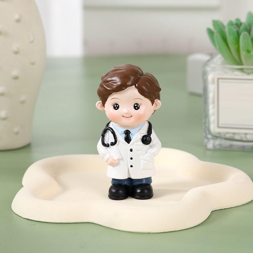 DlY Doctor Nurse Figurine Resin Doctor Nurse Model Statue Cute Doctor Garage Kit  Crafts