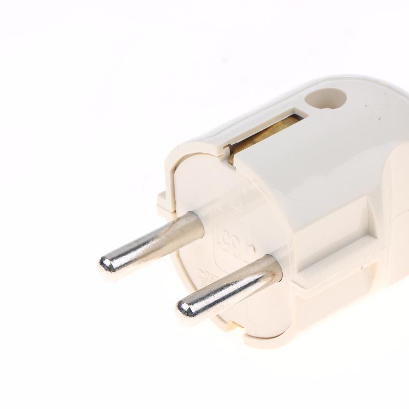 1Pcs Electrial Grounded European Connector With Cover Eu Rubber Waterproof Socket Plug Ip54 For Diy Power Cable Cord 16A 250V