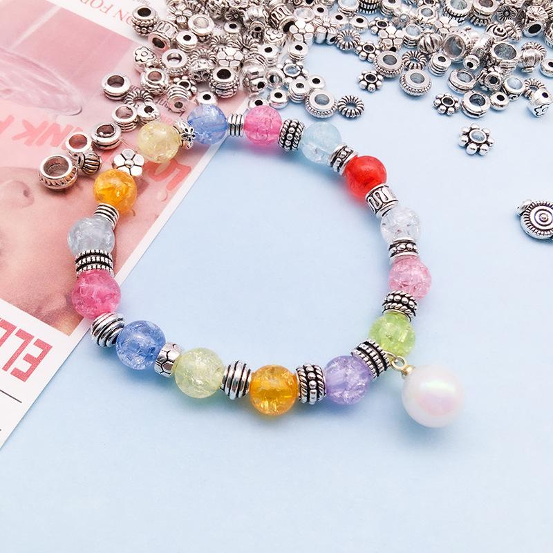 30 шт./лот тибетский античный серебряный цвет полые металлические бусины-разделители для изготовления ювелирных изделий Diy браслет Nekclace