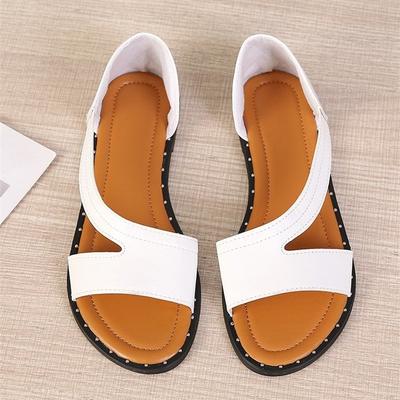 Сандалии на плоской подошве Fish Mouth One Line большого размера, новые с открытым носком