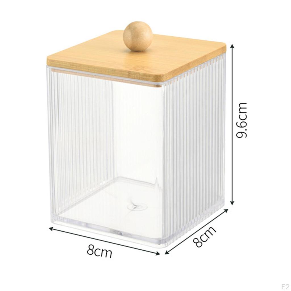 Cotton Pad Container Makeup Swab Ball Holder Jar Dustproof Qtip Dispenser for