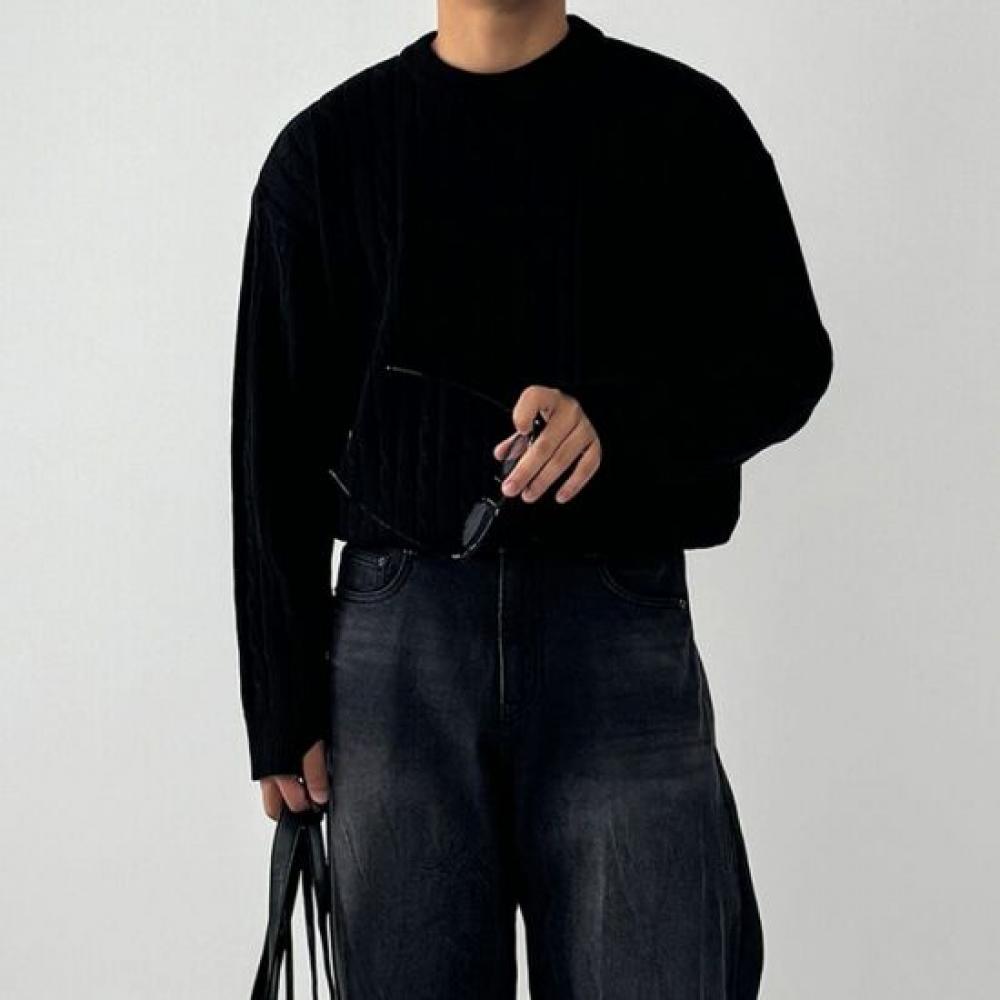 Onl Hand Warmer Mens Cable Knit 1+1