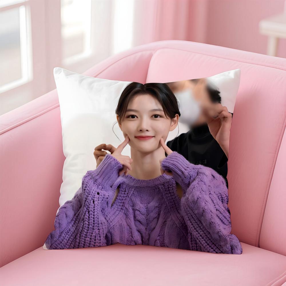 Горячая K-pop Очаровательная корейская актриса ККим Юджон Наволочка для подушки Короткий плюш Невидимая молния Комната Диван Наволочка