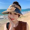 Новая летняя шляпа от солнца для женщин с широкими полями и вентилятором, шляпа с открытым верхом, перезаряжаемая шляпа от солнца, летняя модная шляпа от солнца