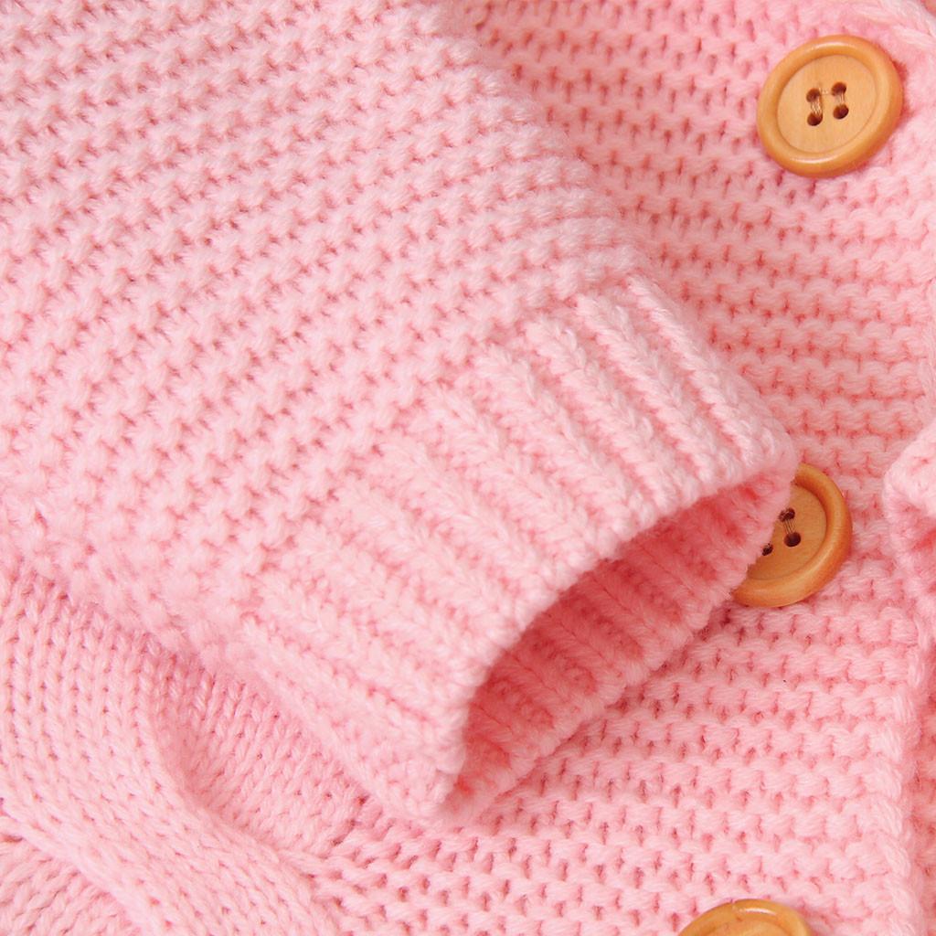 Зимнее теплое пальто для новорожденных девочек и мальчиков, вязаная верхняя одежда, комбинезон с капюшоном