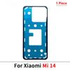 Новая клейкая наклейка на заднюю крышку для Xiaomi Mi 10 10T 11 11T 12 12T 13 13T 14 Pro Lite Водонепроницаемая наклейка на заднюю крышку